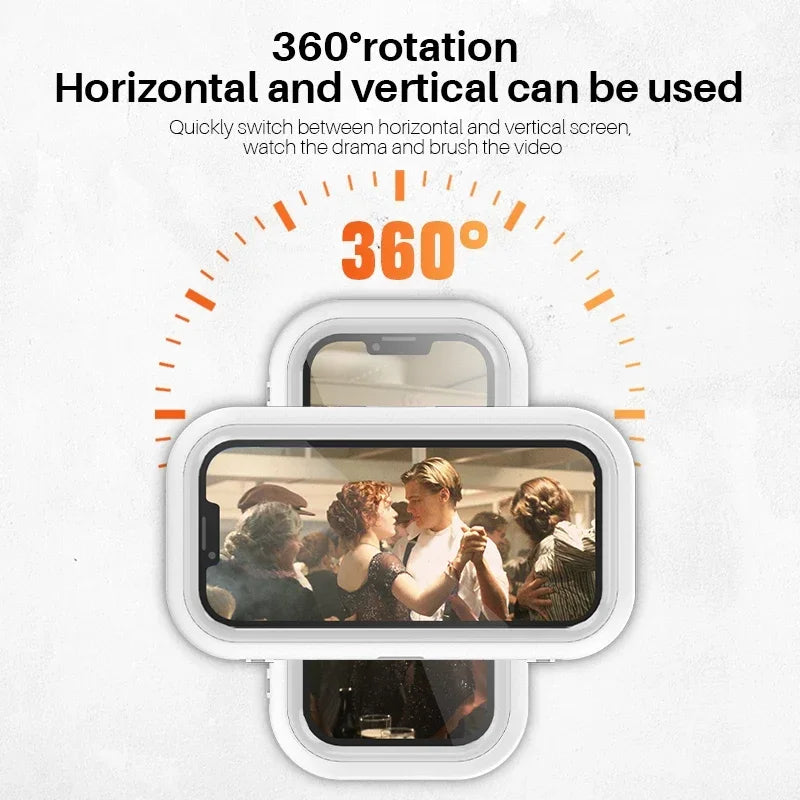 Waterproof 360° Shower Phone Holder
