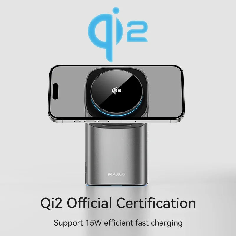 Qi2 Magnetic 3 in 1 Wireless Charger